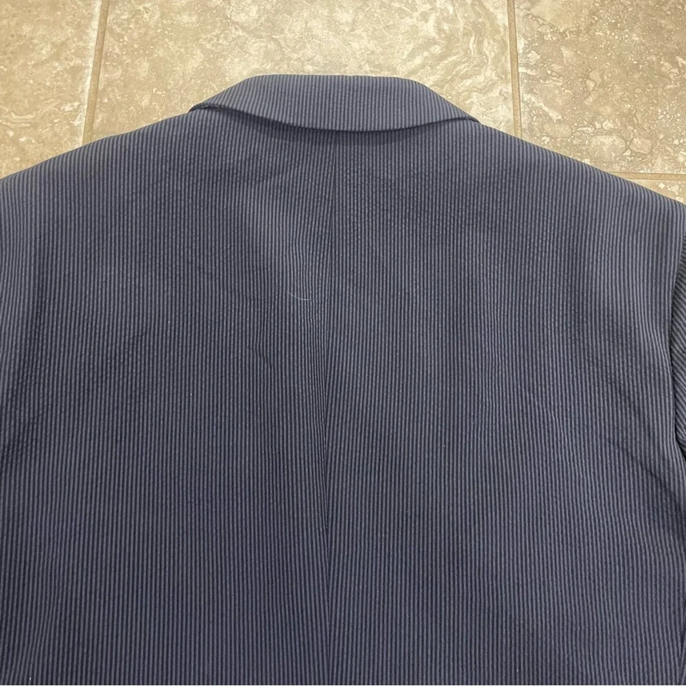Banana Republic Blazer Mens 38 Regular Slim Fit Marzotto Wool Silk Jacket Stripe